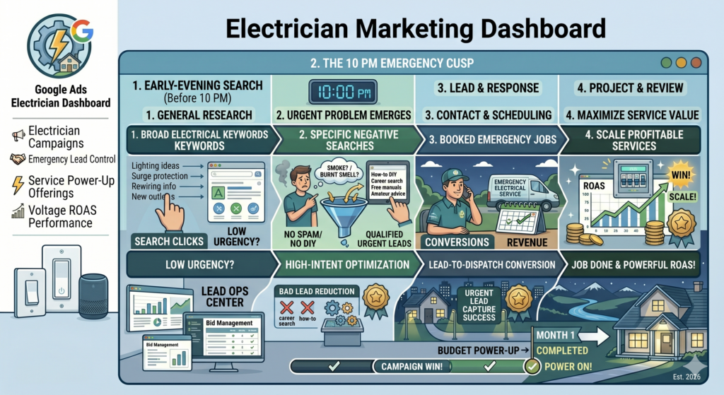 Electrician Marketing Why Your Best Leads Search at 10 PM
