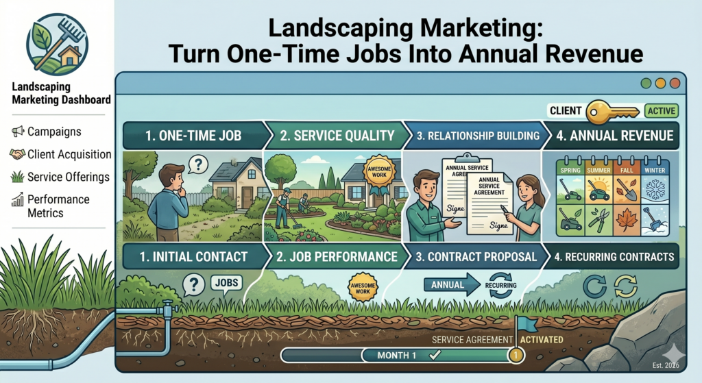 Landscaping Marketing Turn One-Time Jobs Into Annual Revenue